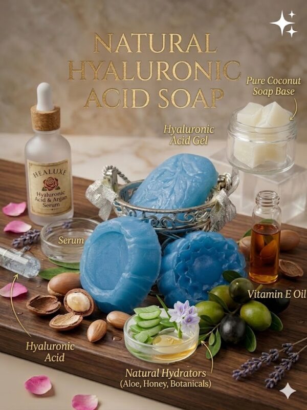 Natural Hyaluronic Acid Soap with hyaluronic acid, coconut base, and essential oils PK