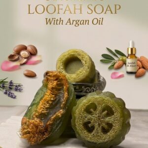 Natural Loofah Soap for exfoliation and glowing skin