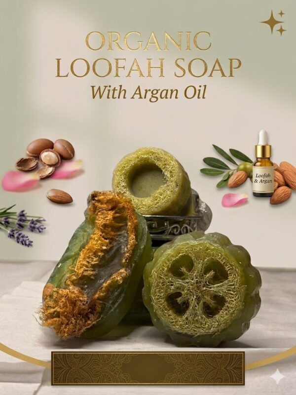 Natural Loofah Soap for exfoliation and glowing skin