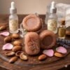Organic rose soap ingredients with natural extracts by Healuxe