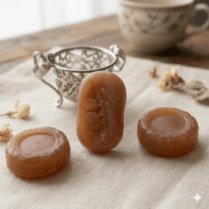 Organic rose soap with Alpha Arbutin, Rose Extract, and Hyaluronic Acid.